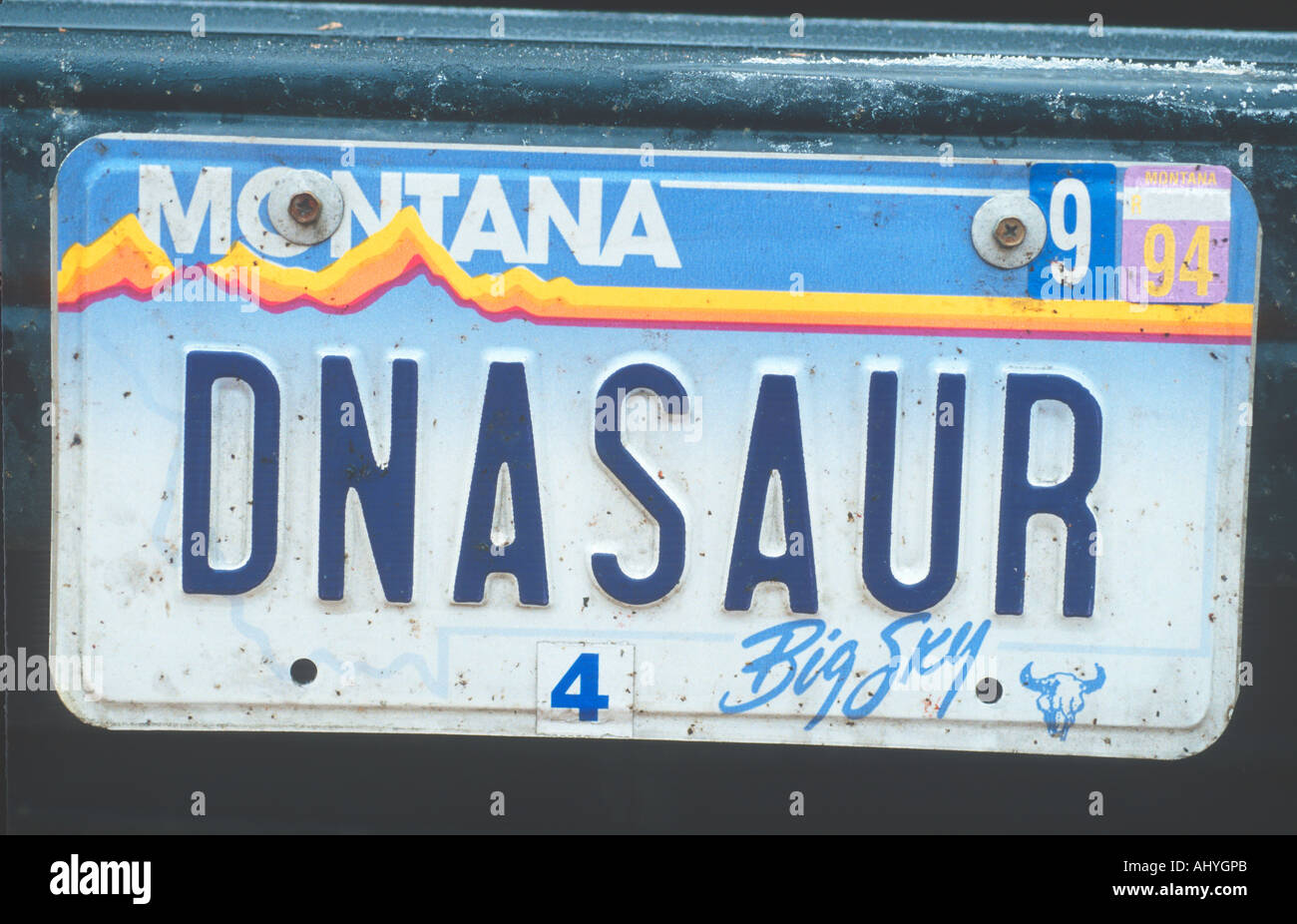 Vanity License Plate Montana Stock Photo Alamy