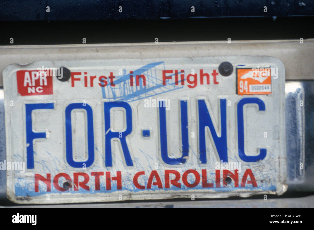 Vanity License Plate North Carolina Stock Photo 8327056 Alamy