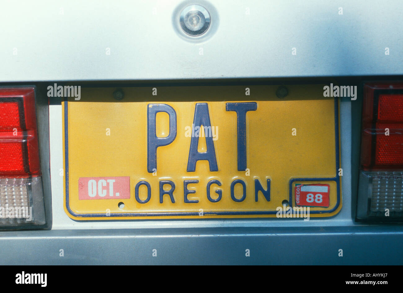 Vanity License Plate Oregon Stock Photo Alamy