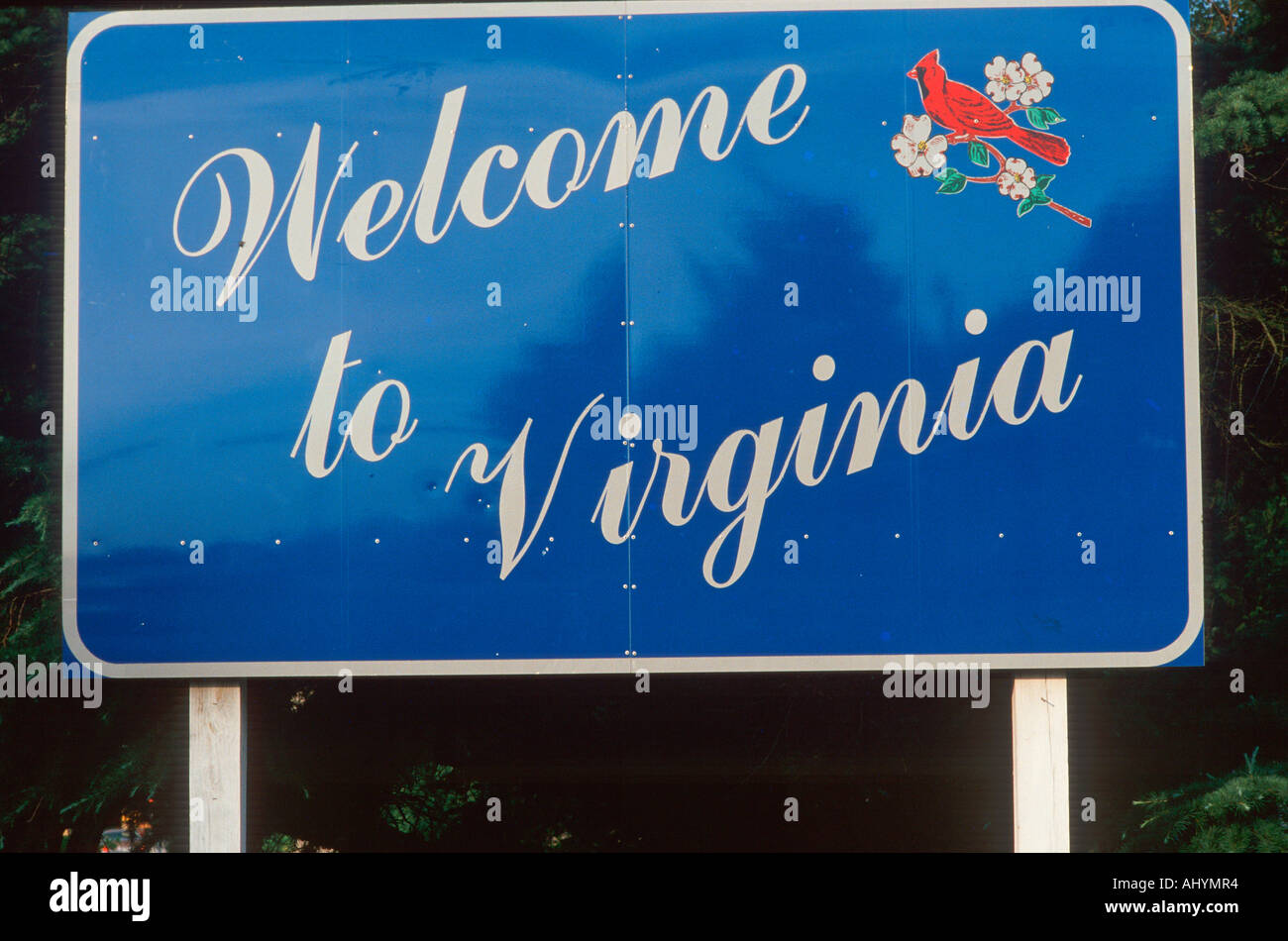 Welcome to Virginia Sign Stock Photo