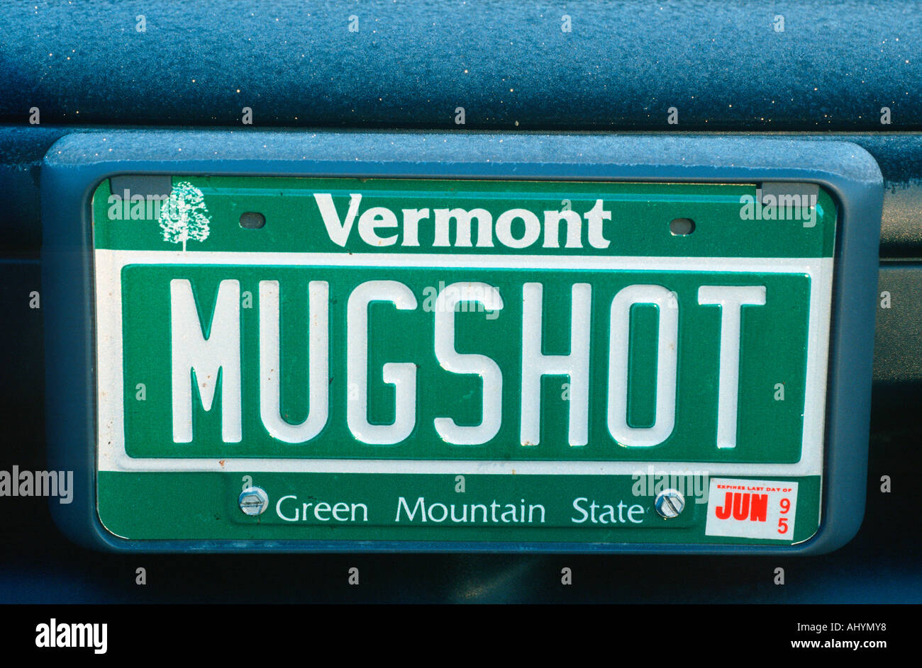 Vanity License Plate Vermont Stock Photo Alamy