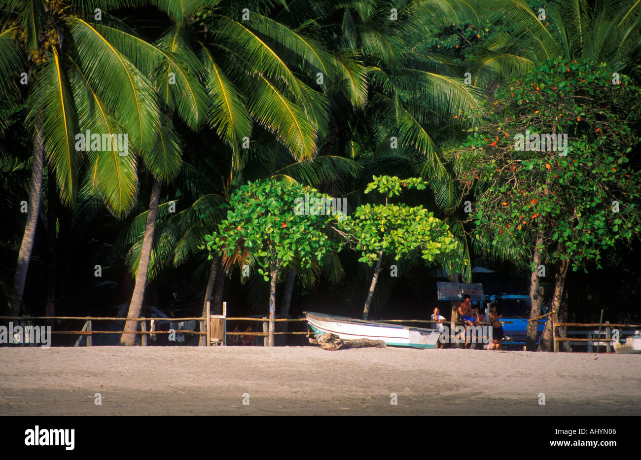 Hanging out at Camping Cocos by the beach at Playa Samara Nicoya Penisula Costa Rica Stock Photo