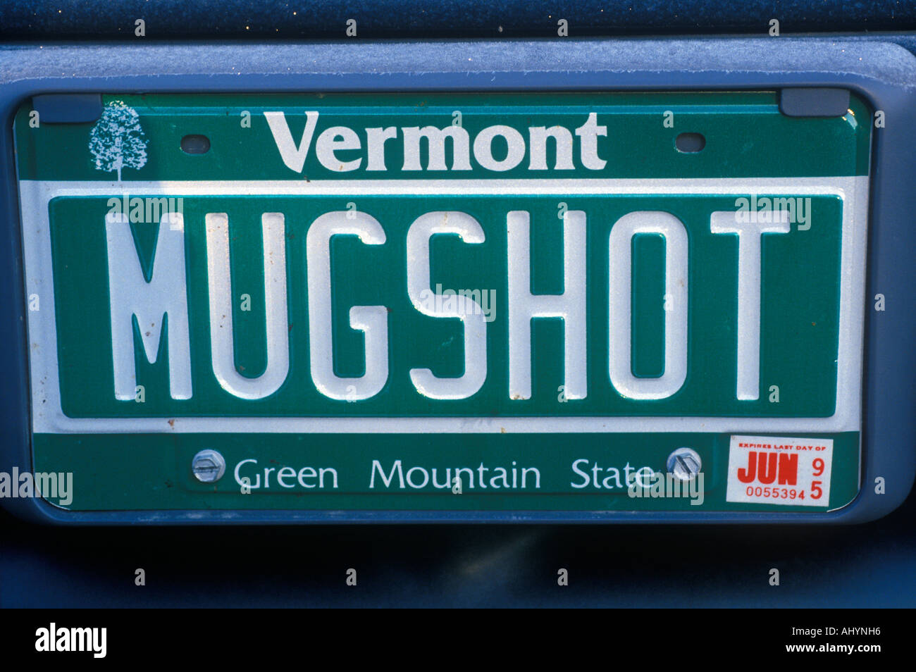 Vanity License Plate Vermont Stock Photo Alamy