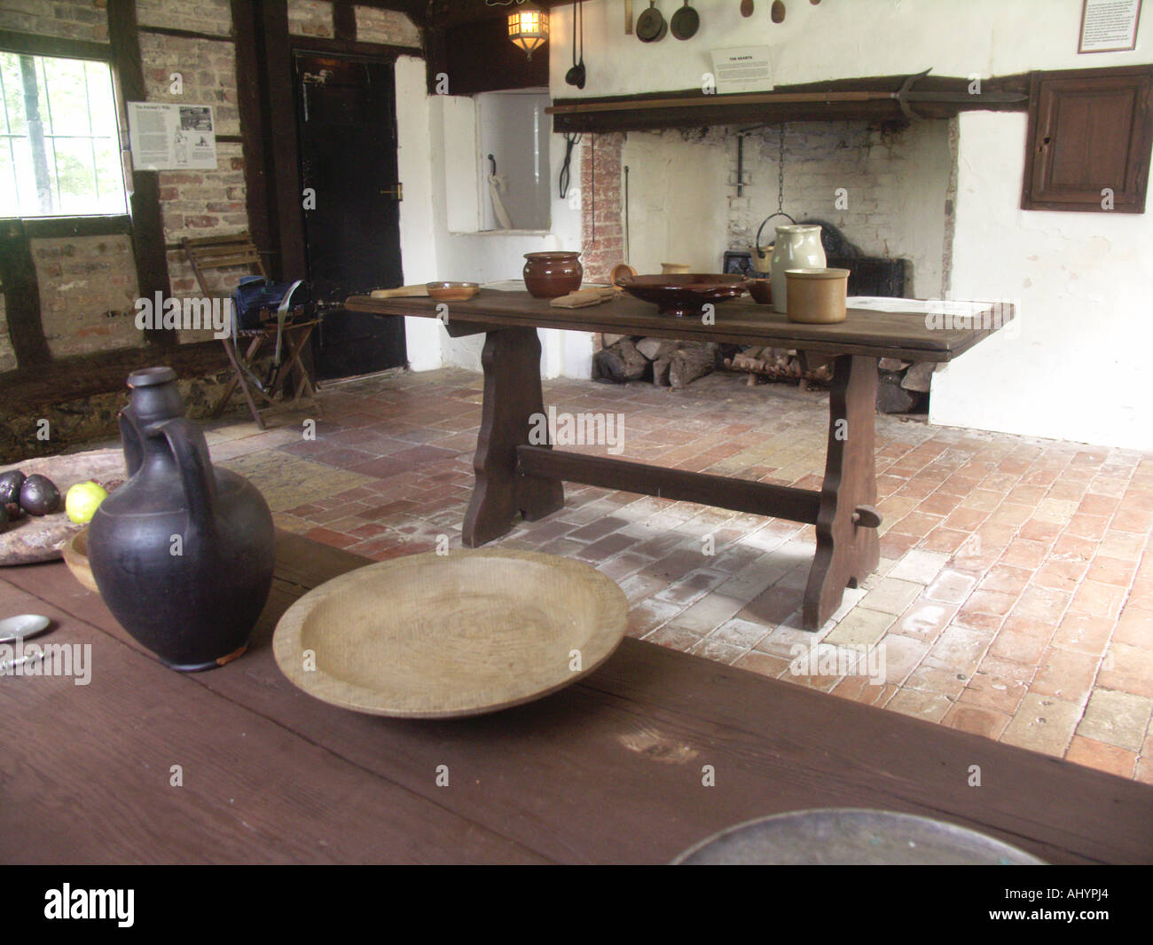 Seventeenth century  cottage open as visitor attraction Cockley Cley Norfolk England Stock Photo