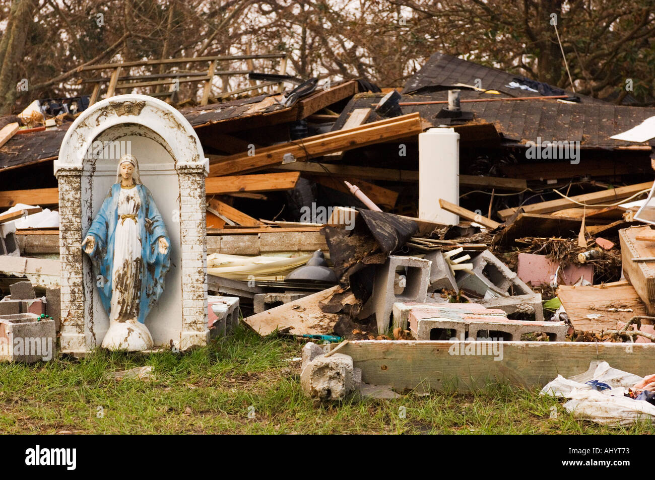 Hurricane Katrina damage in Bay St louis Mississippi USA Stock Photo: 4758642 - Alamy