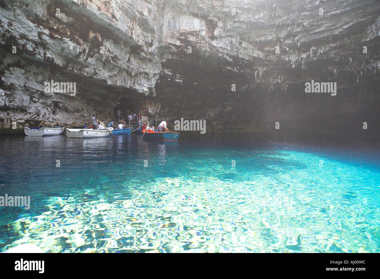 The underground Lake Melissani, Kefalonia, Greece Stock Photo - Alamy