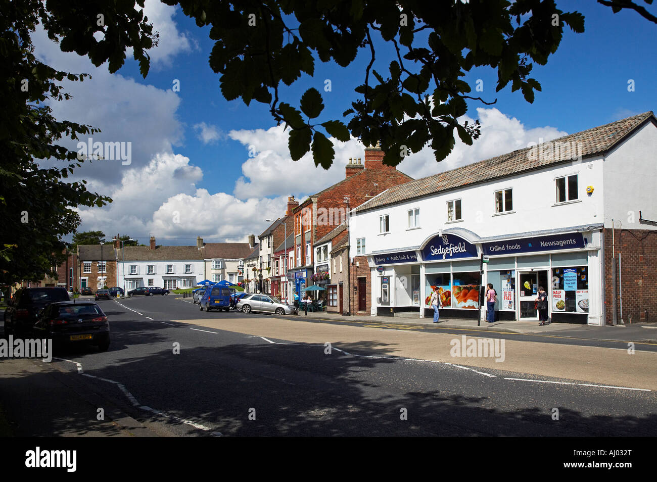 High Street Sedgefield County Durham NE England Stock Photo Alamy