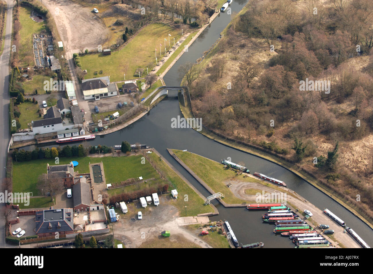 Aerial view of Calf Heath Marina Staffordshire England Stock Photo Alamy