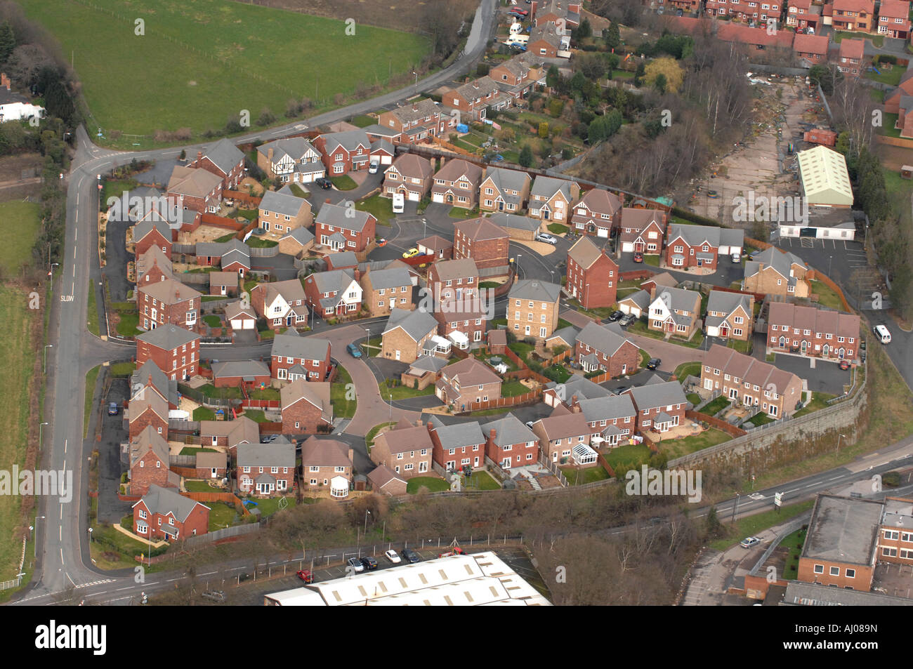 Modern housing development on Holendene Wombourne Stafforshire Stock