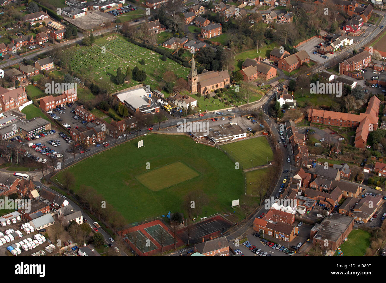 Aerial view of Wombourne near Wolverhampton Stock Photo Alamy