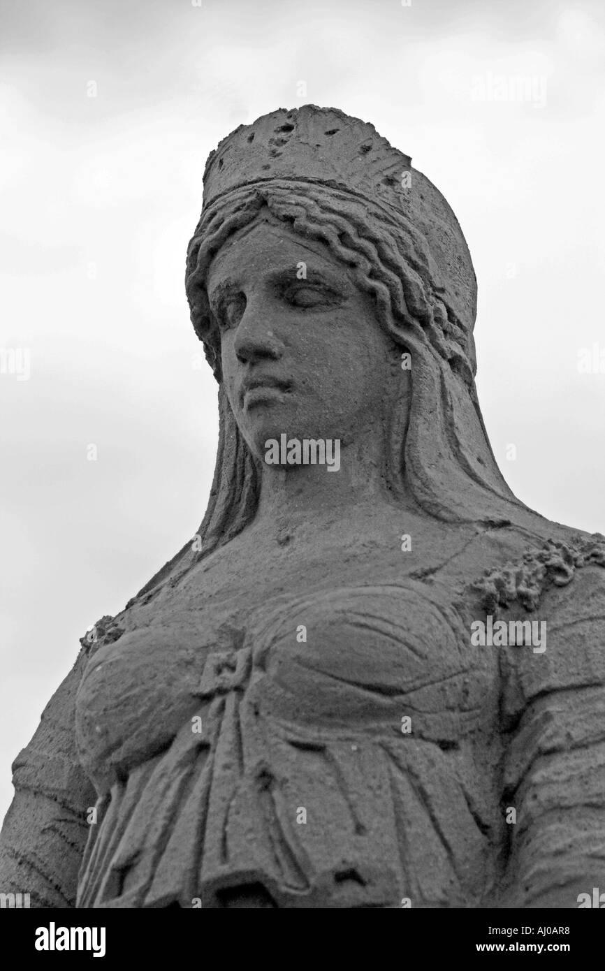 ancient Greece sand sculpture at great Yarmouth Stock Photo