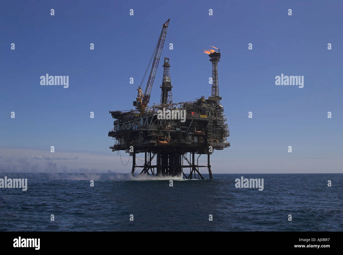 forties delta oil rig Stock Photo