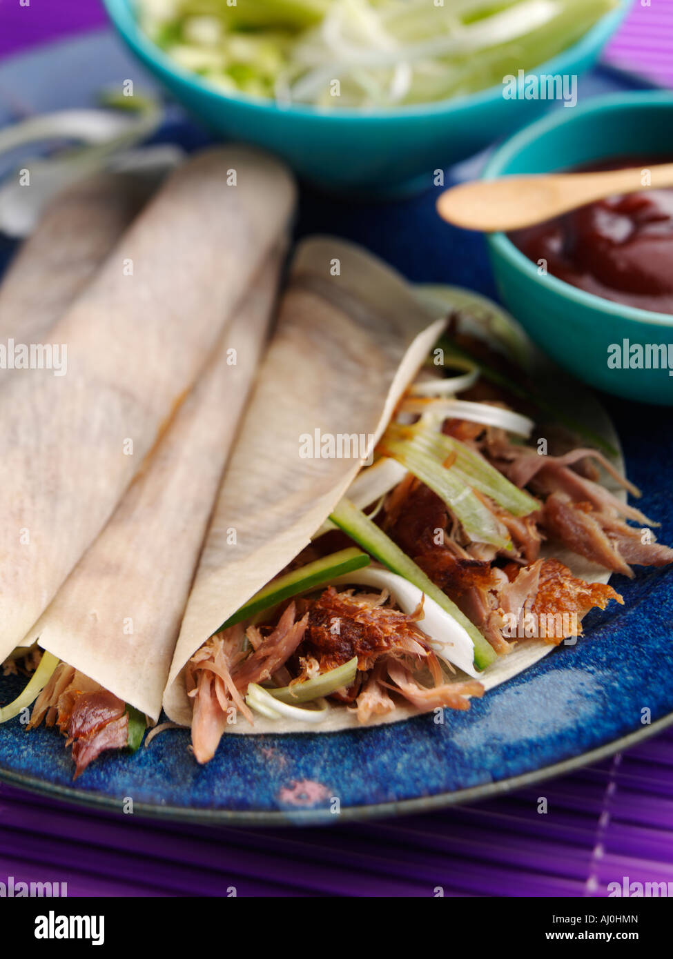 Chinese aromatic shredded duck wrap hires stock photography and images Alamy