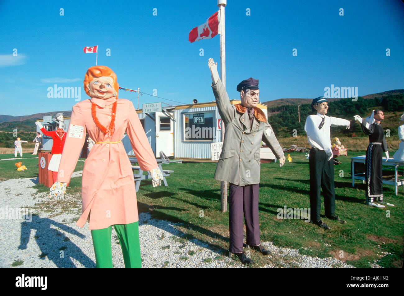 Front yard dummies Nova Scotia Canada Stock Photo Alamy