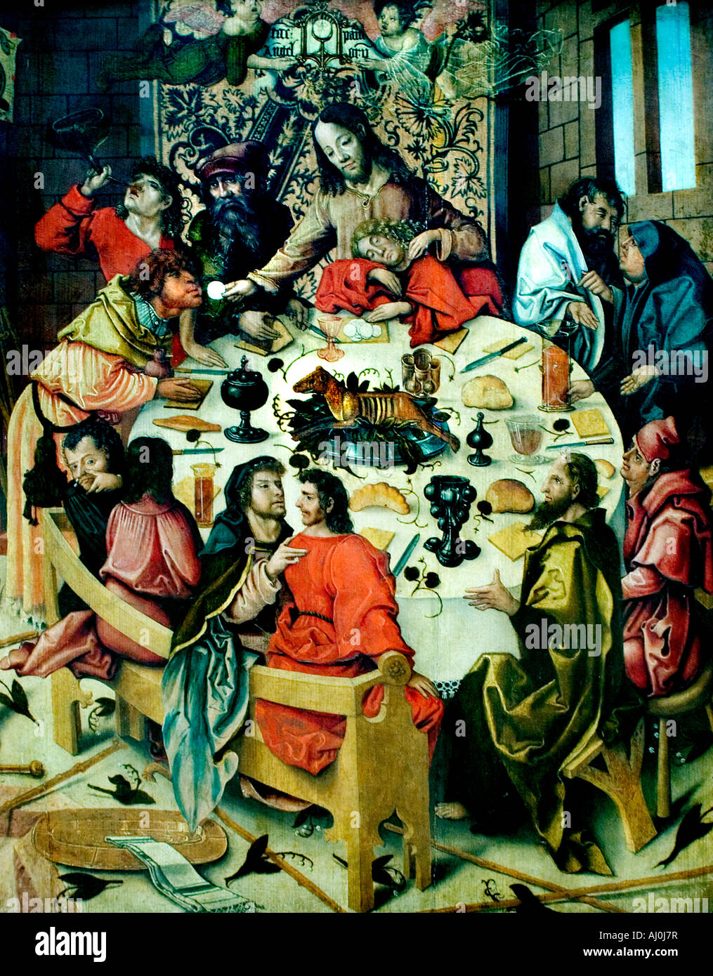 Jerg Ratgeb 1505 1510 The Last Supper Germany Stuttgart1480 Pforzheim 1526 Stock Photo