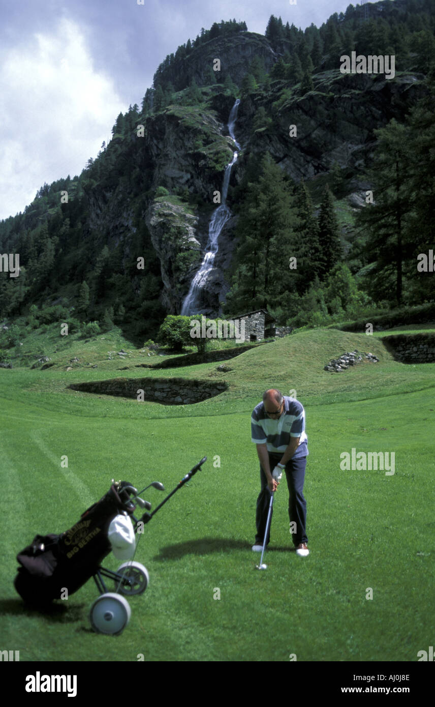 Golf club Gressoney Saint Jean Valle d Aosta Italy Stock Photo - Alamy