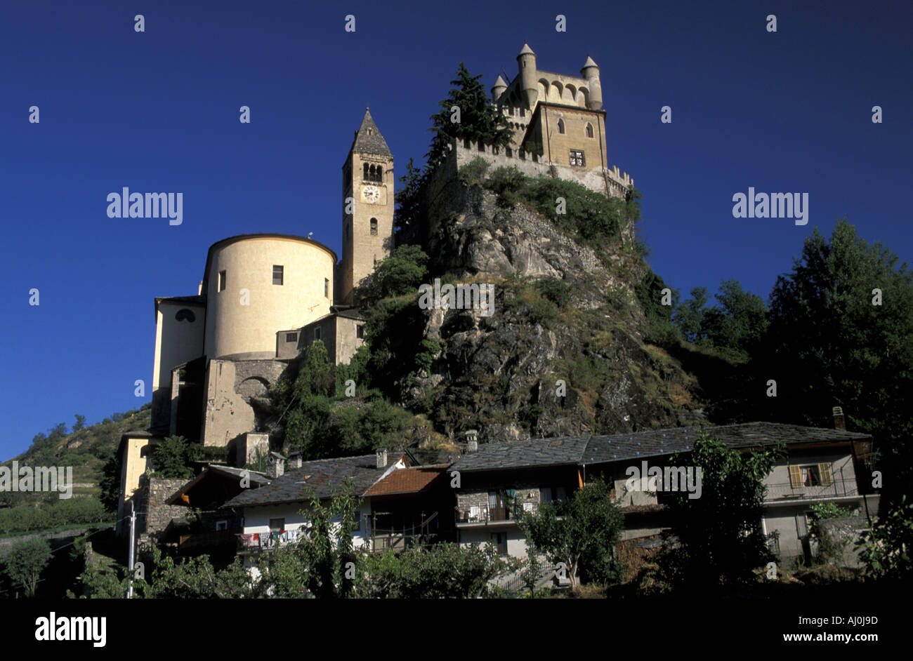 Sarriod de la Tour castle Saint Pierre Valle d Aosta Italy Stock Photo Alamy