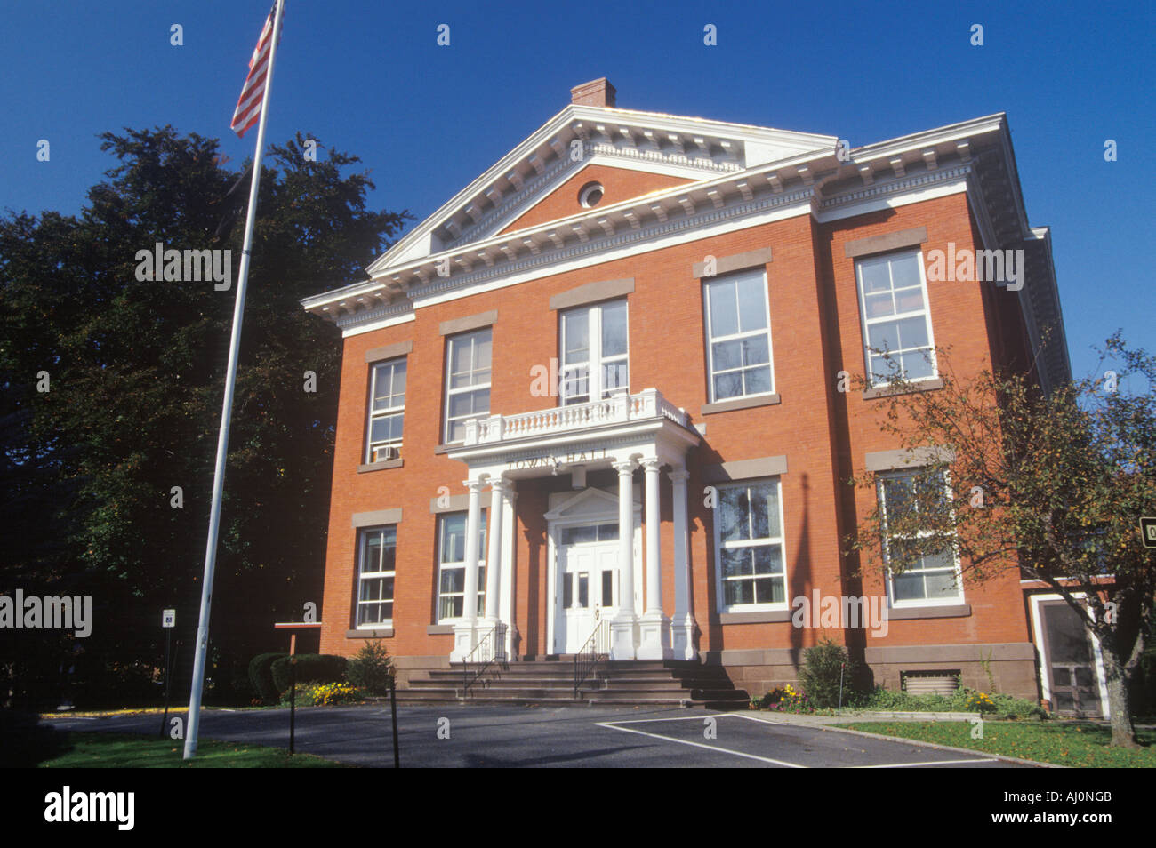 Brick town hall Great Barrington MA Stock Photo Alamy