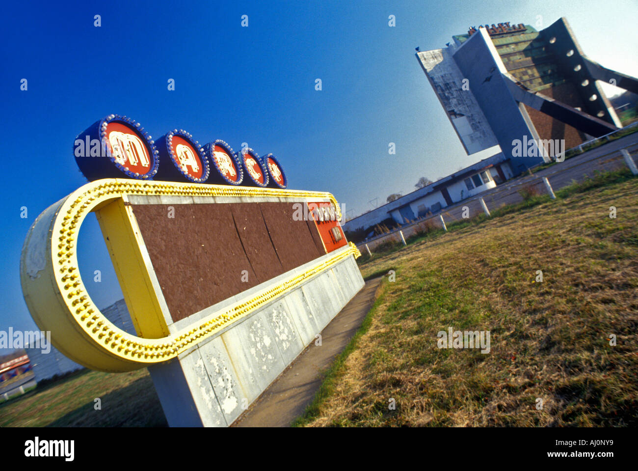 Marcy drive in sign and screen Stock Photo