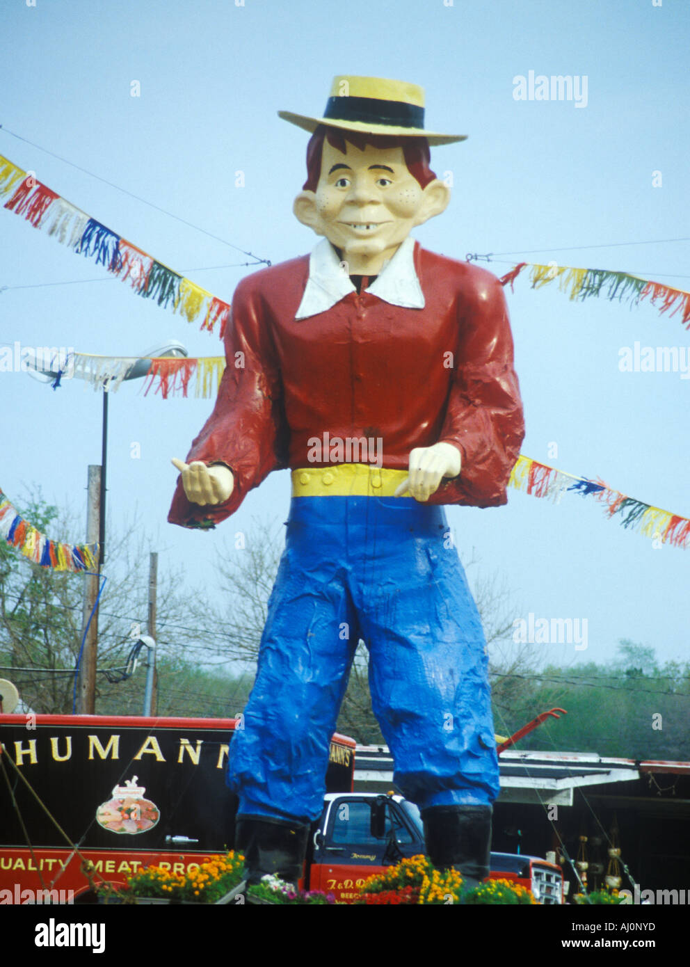 Statue of cartoon character Alfred E Neuman MI Stock Photo