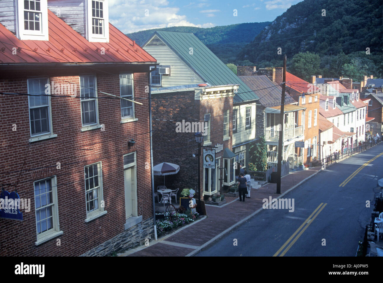 Downtown in historical Harpers Ferry West VA Stock Photo Alamy
