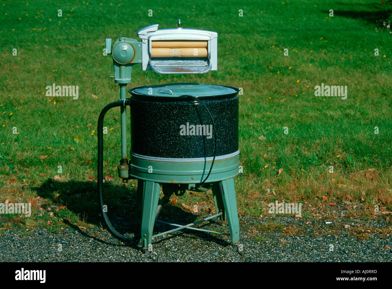Antique washing machine New England Stock Photo