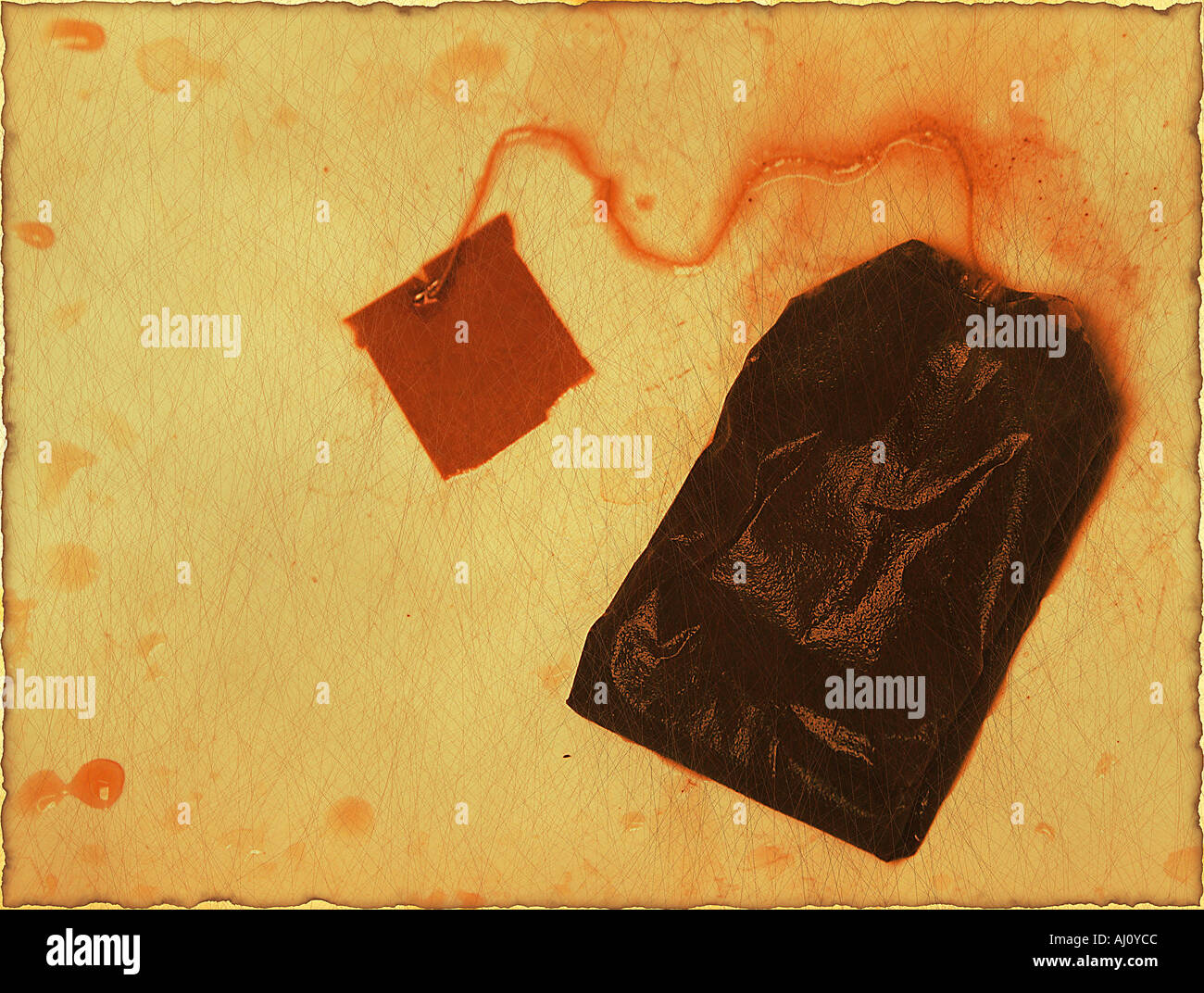 Used Tea Bag in Sink Stock Photo Alamy