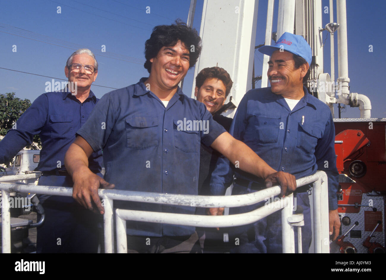 Tree trimming crew Stock Photo
