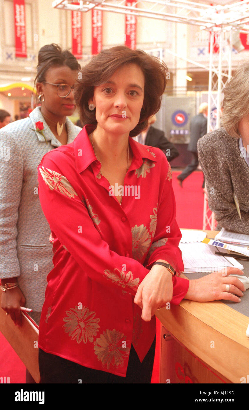 Cherie Blair Barrister Wife of Tony Blair UK Prime Minister Labour Conference Oct 1998 Stock Photo