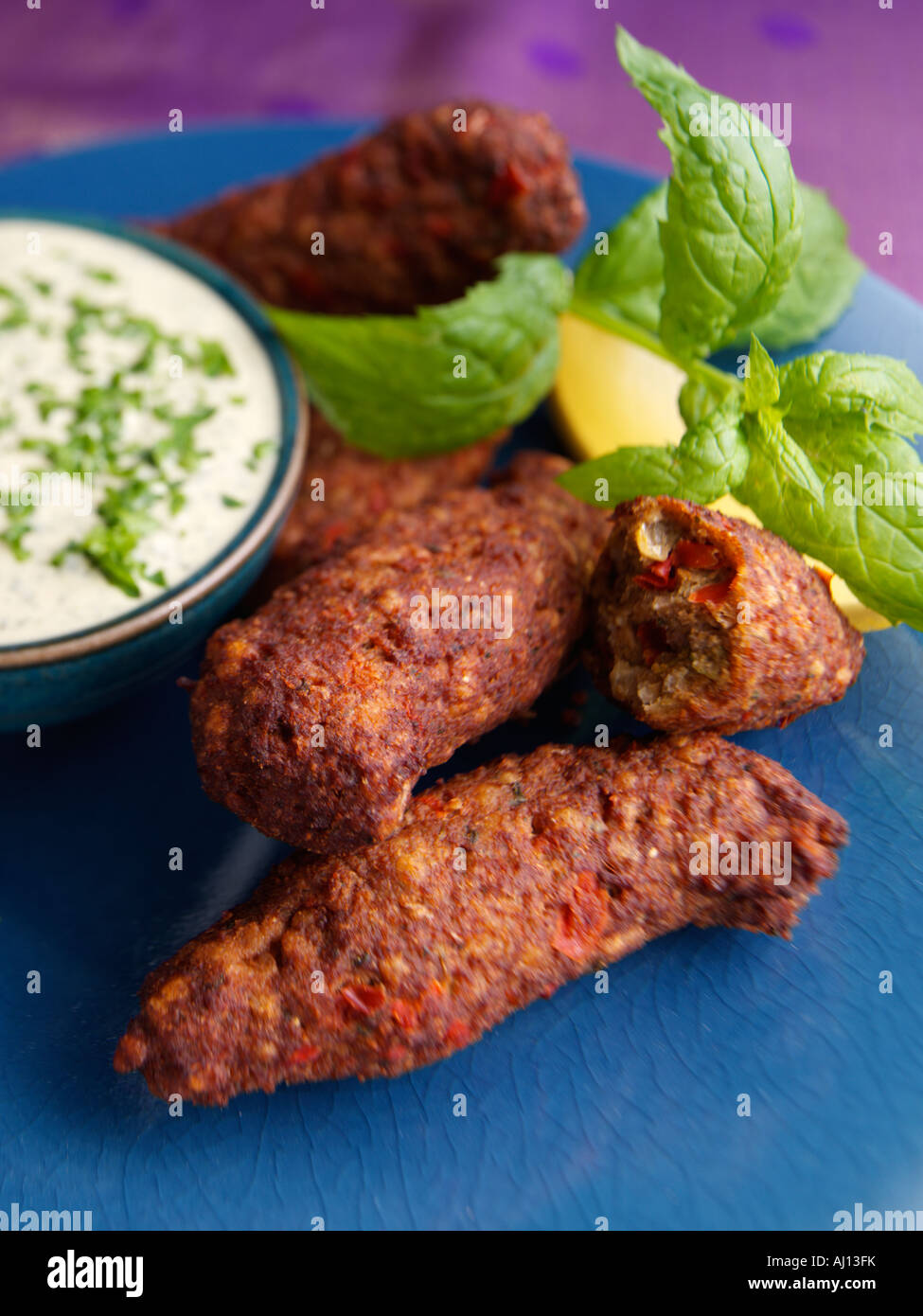 Indian lamb shami kebabs hires stock photography and images Alamy