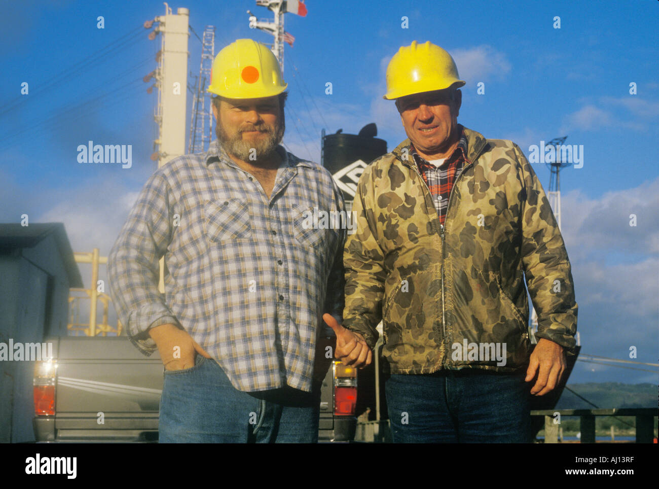 Freight crew members Bend OR Stock Photo