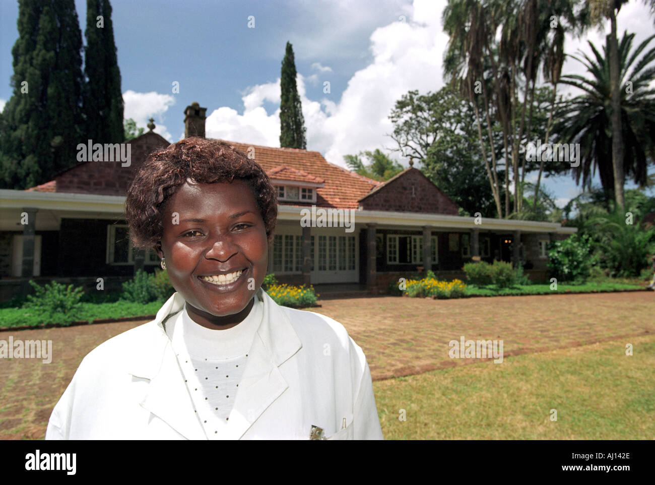 A guide at the House of Karen Blixen in Nairobi Kenya East Africa Stock