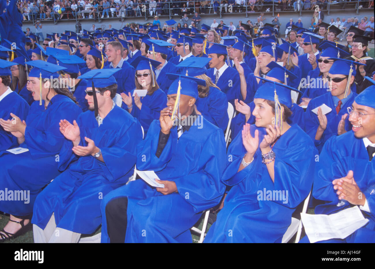 High school graduates at their commencement ceremony Nordhoff High