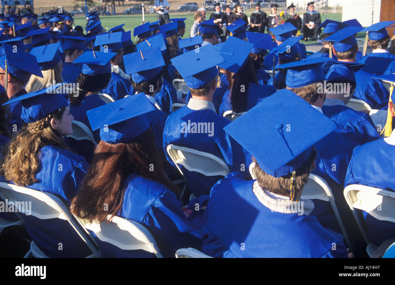 High school graduates at their commencement ceremony Nordhoff High