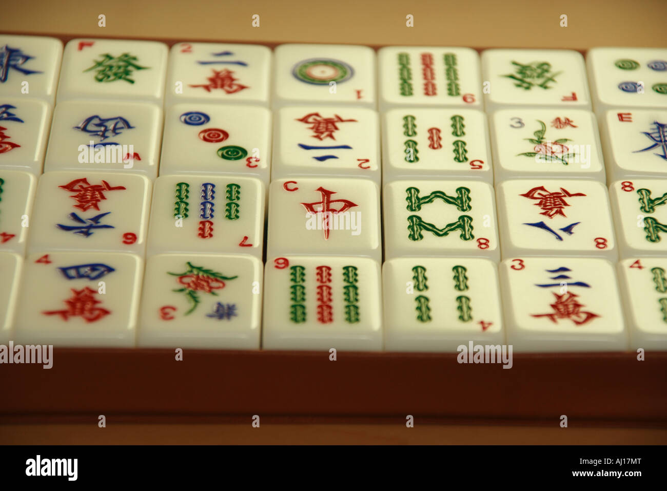 Mahjong Tiles Stock Photo