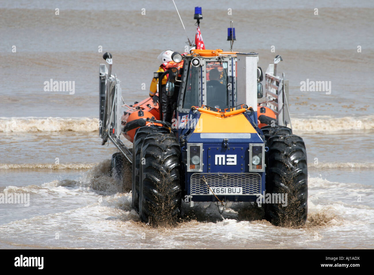 RNLI dinghy launch Stock Photo - Alamy