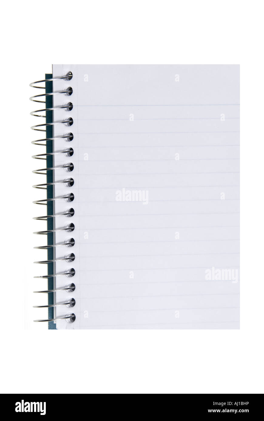 Blank Spiral Notepad On A Plain White Background Stock Photo Alamy