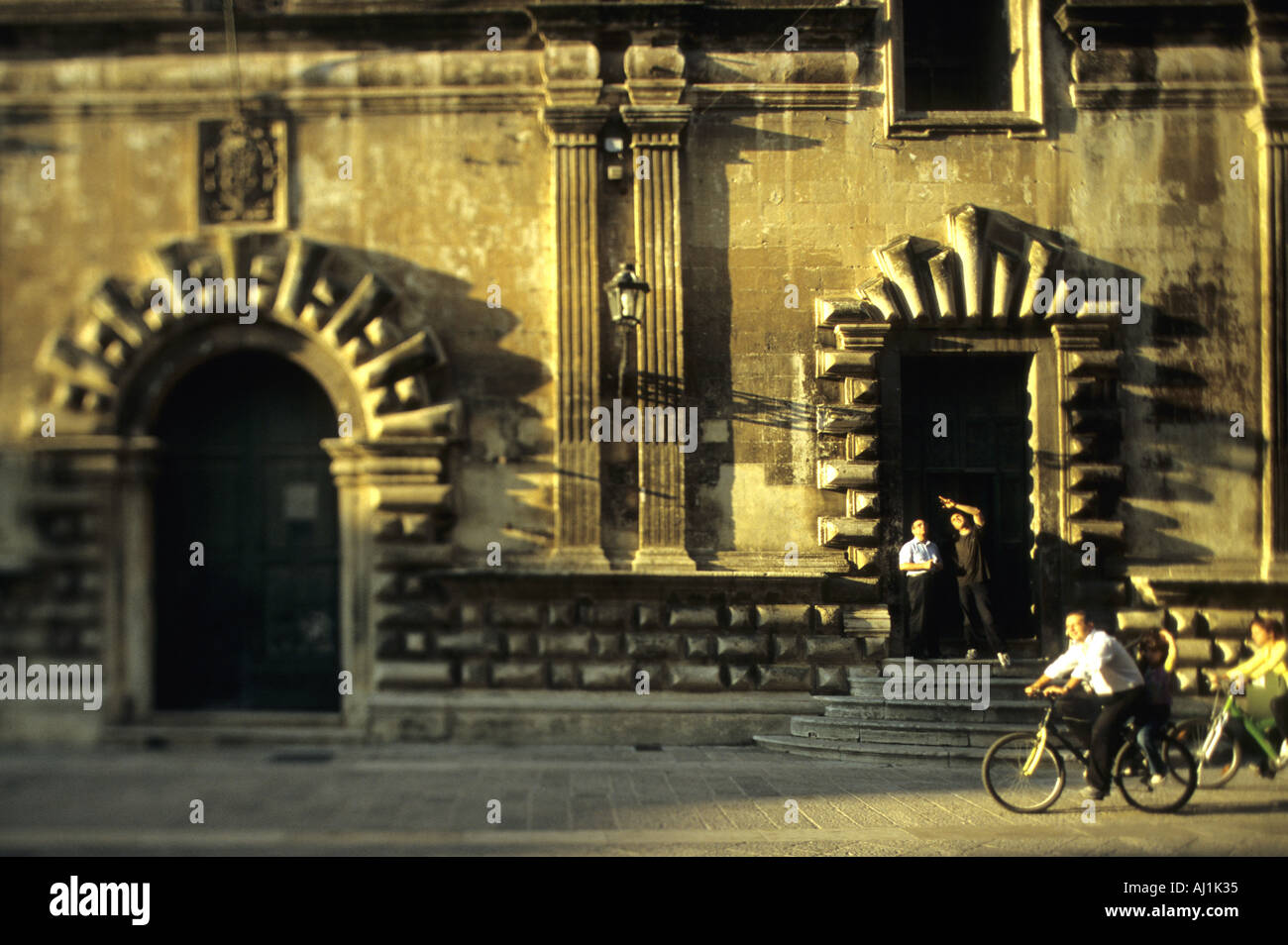 Buildings in Libertini street Lecce Puglia Italy Stock Photo