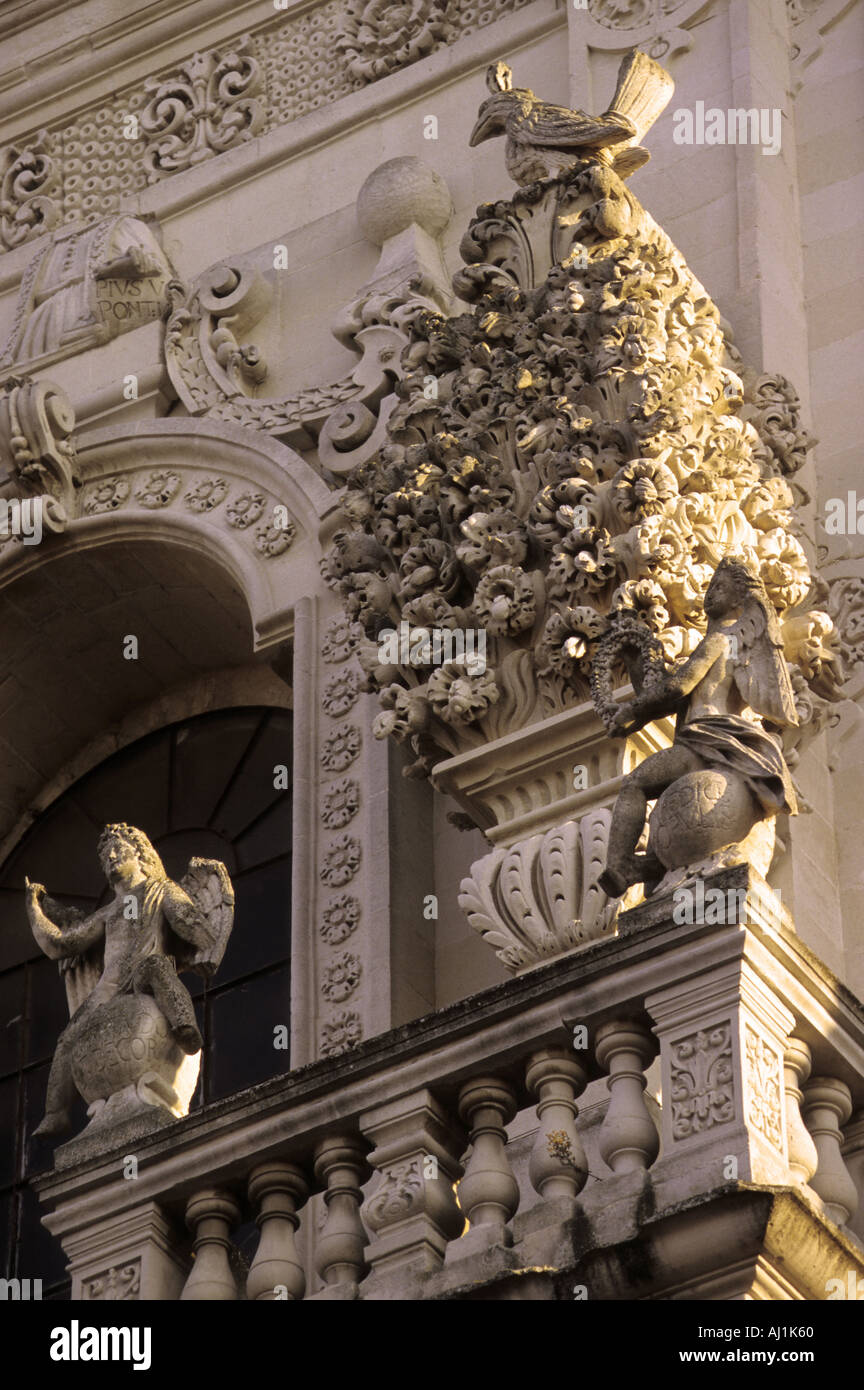 Libertini street Church of the Rosario Lecce Puglia Italy Stock Photo