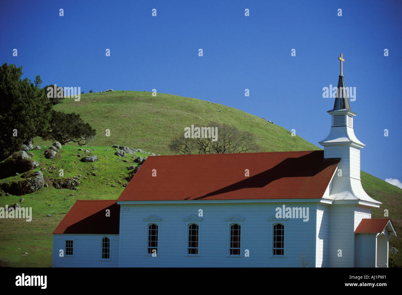California marin county nicasio saint marys catholic church stock