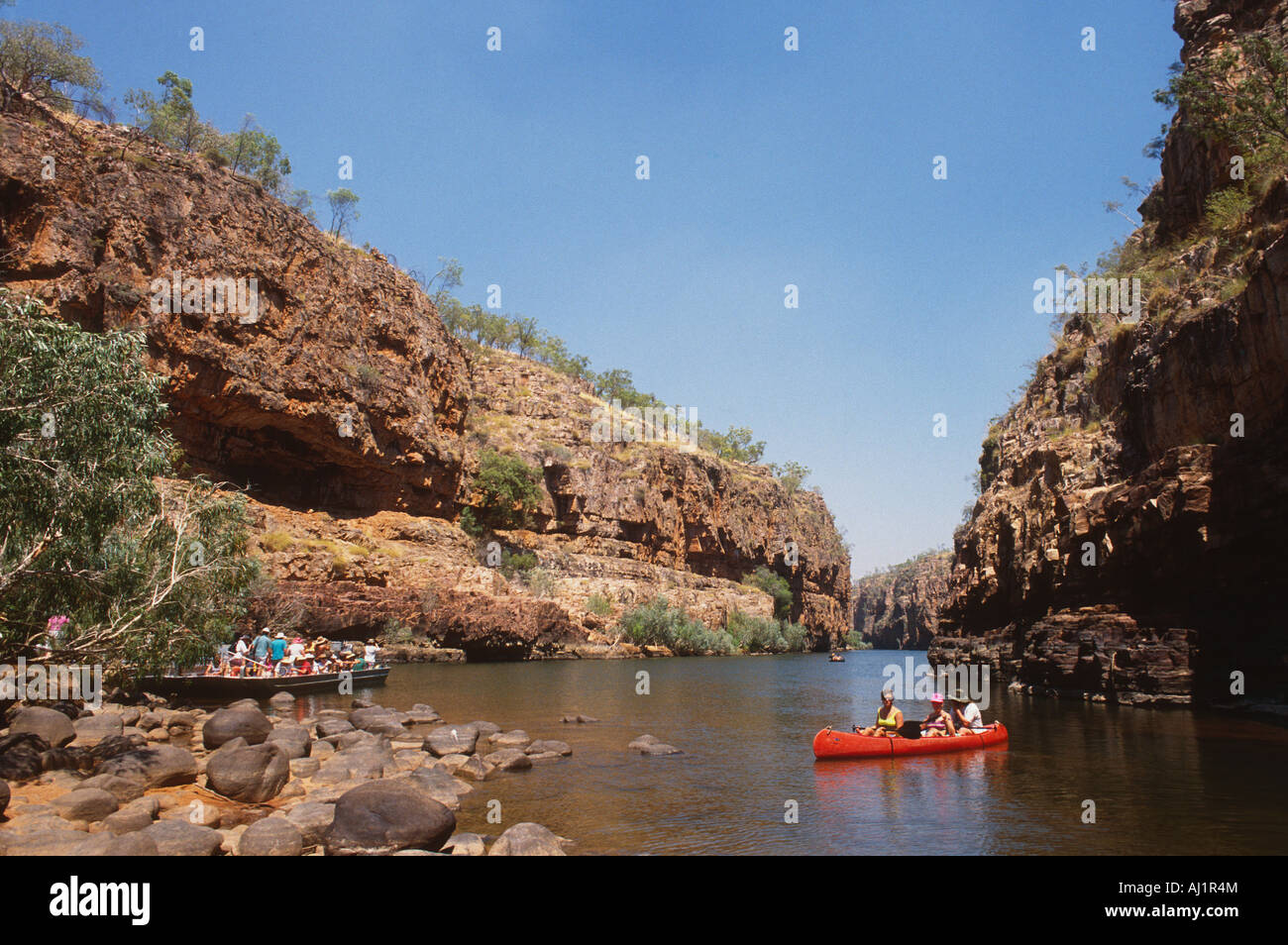 Kayaking in Katherine Australia Stock Photo Alamy