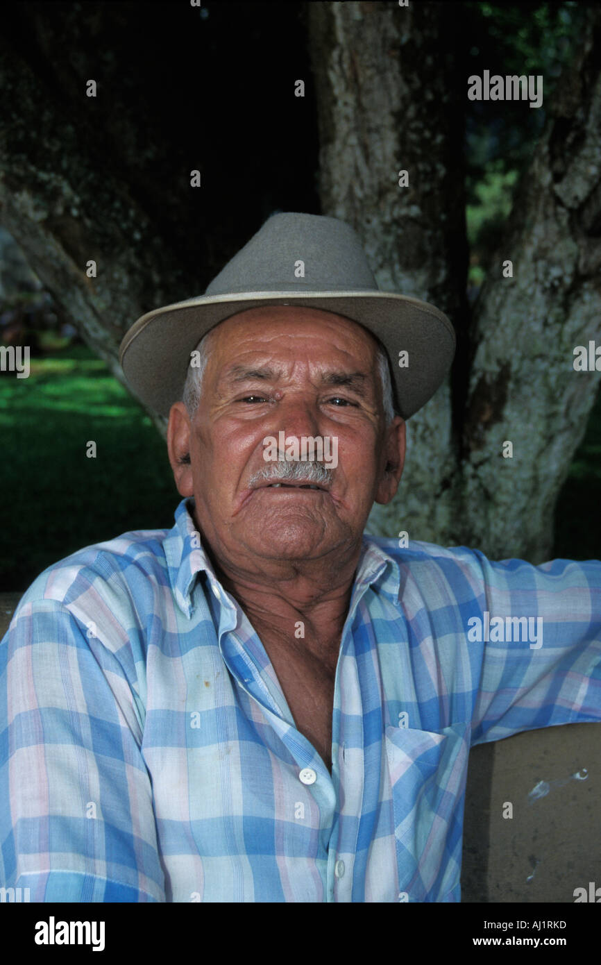 Costa Rica, Old man, San Ramon Stock Photo