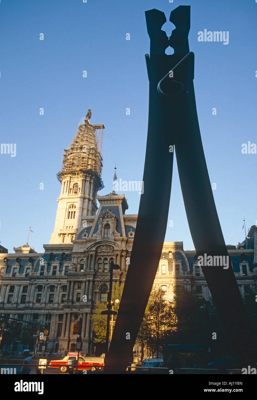 philadelphia sculpture clothes peg Stock Photo Alamy