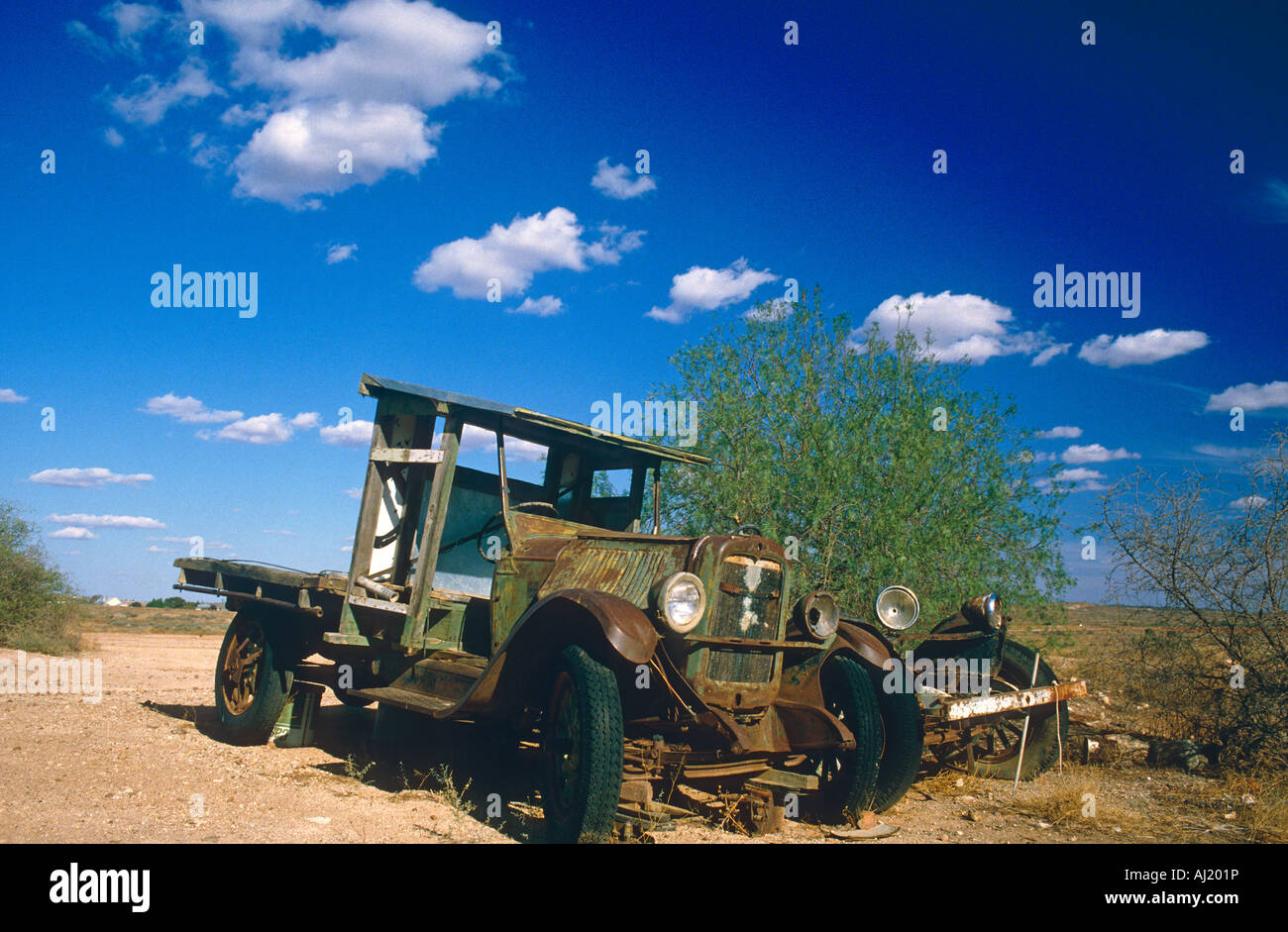 derelict vehicle in outback australia Stock Photo