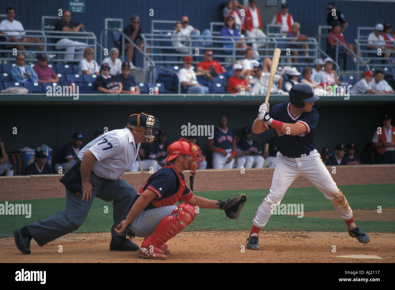 Boston Red Sox V St Louis Cardinals baseball game. City of Palms Park, Ft Myers, Florida, USA Stock Photo
