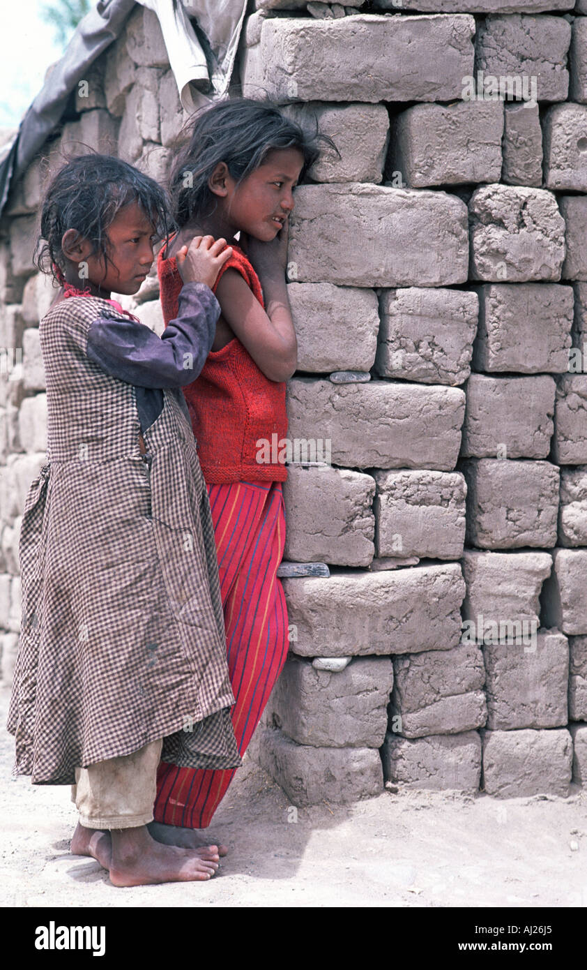 The daughters of Nepalese refugees living in makeshift