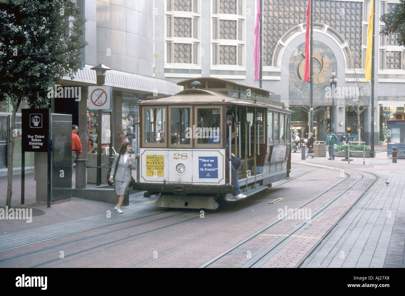San Francisco Municipal Railway Cable Car - 8 Stock Photo