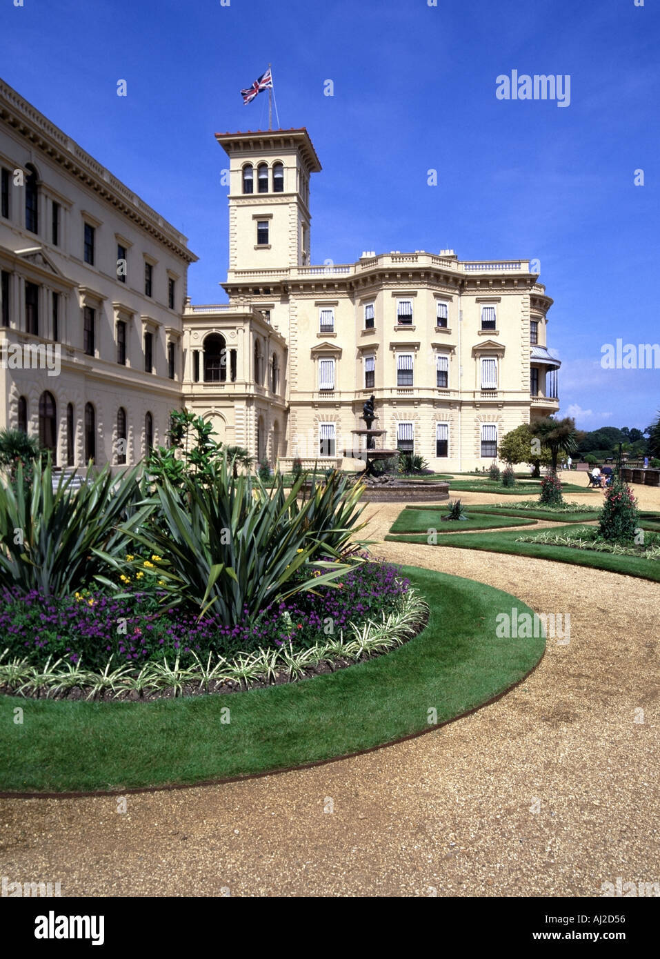 Historical Victorian Osborne House building & garden former royal