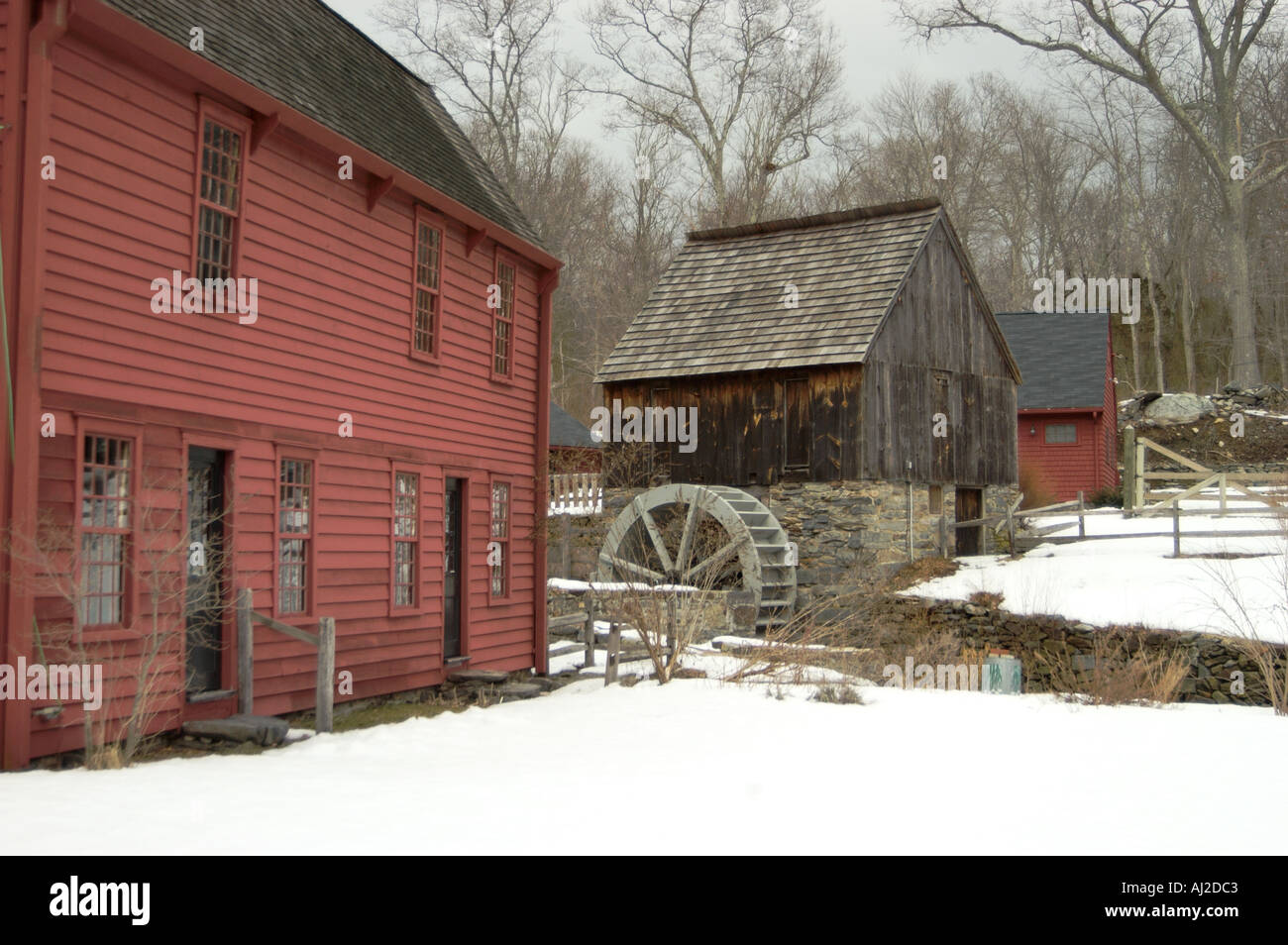 Gilbert Stuart Birthplace Saunderstown Rhode Island USA in winter Stock