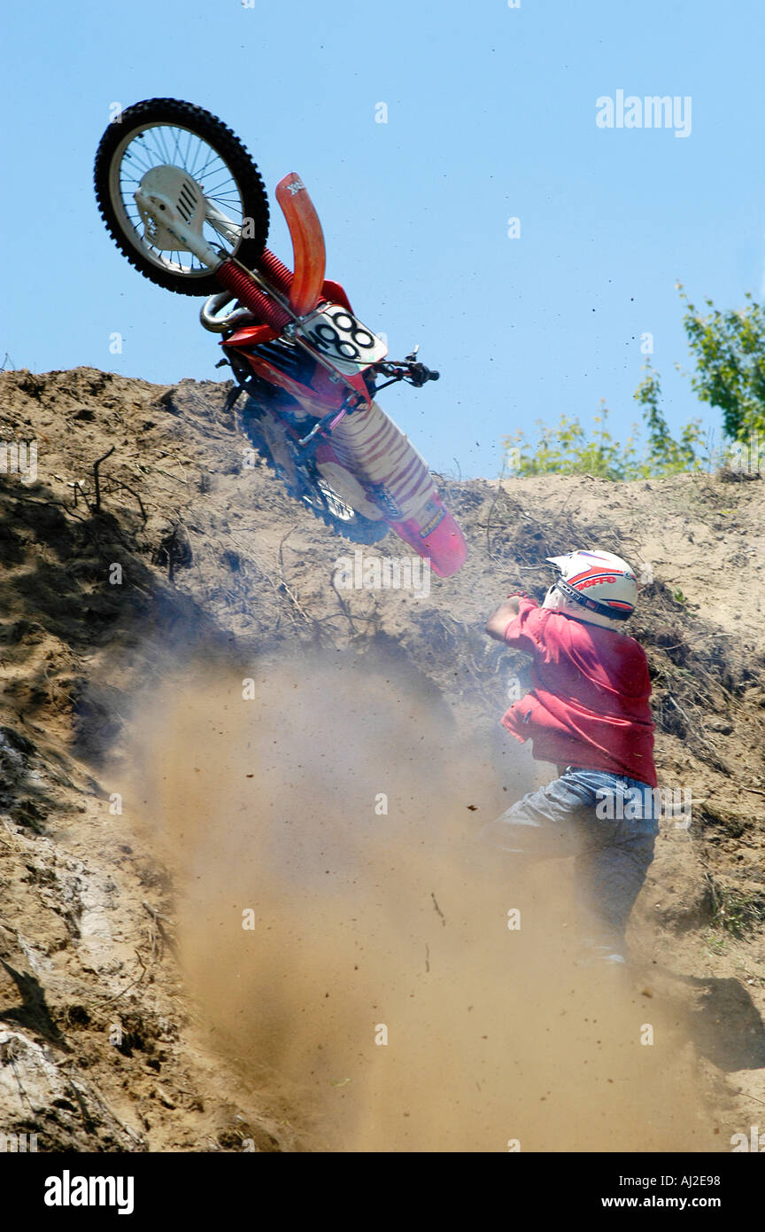 Motorcycle Hill Climb Competition Action Stock Photo Alamy